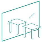 Glass partition icon
