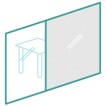 Switchable glass icon
